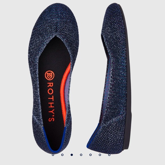 Rothy's Metallic Lattice Stitch Flats, sz 10 - Picture 2 of 5